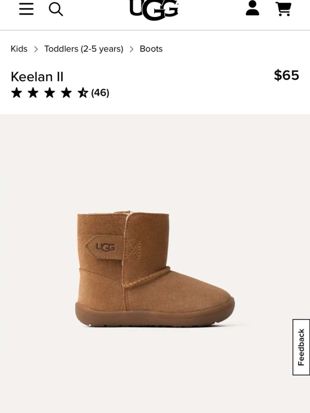 UGG Kids Keelan II Boot in Chestnut Brown